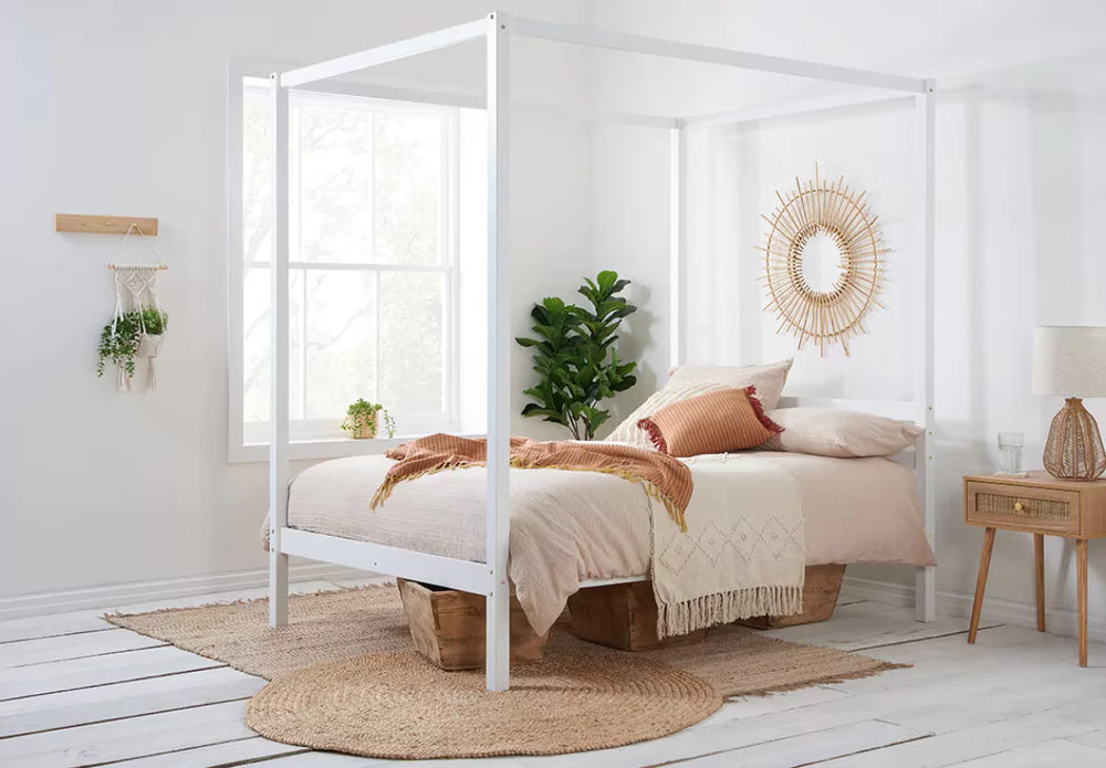 Birlea Mercia Four Poster Bed Frame White