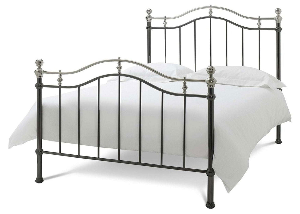 Bentley Chloe Black and Shiny Nickel Bed Frame