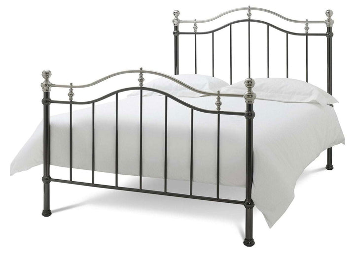 Bentley Chloe Black and Shiny Nickel Bed Frame