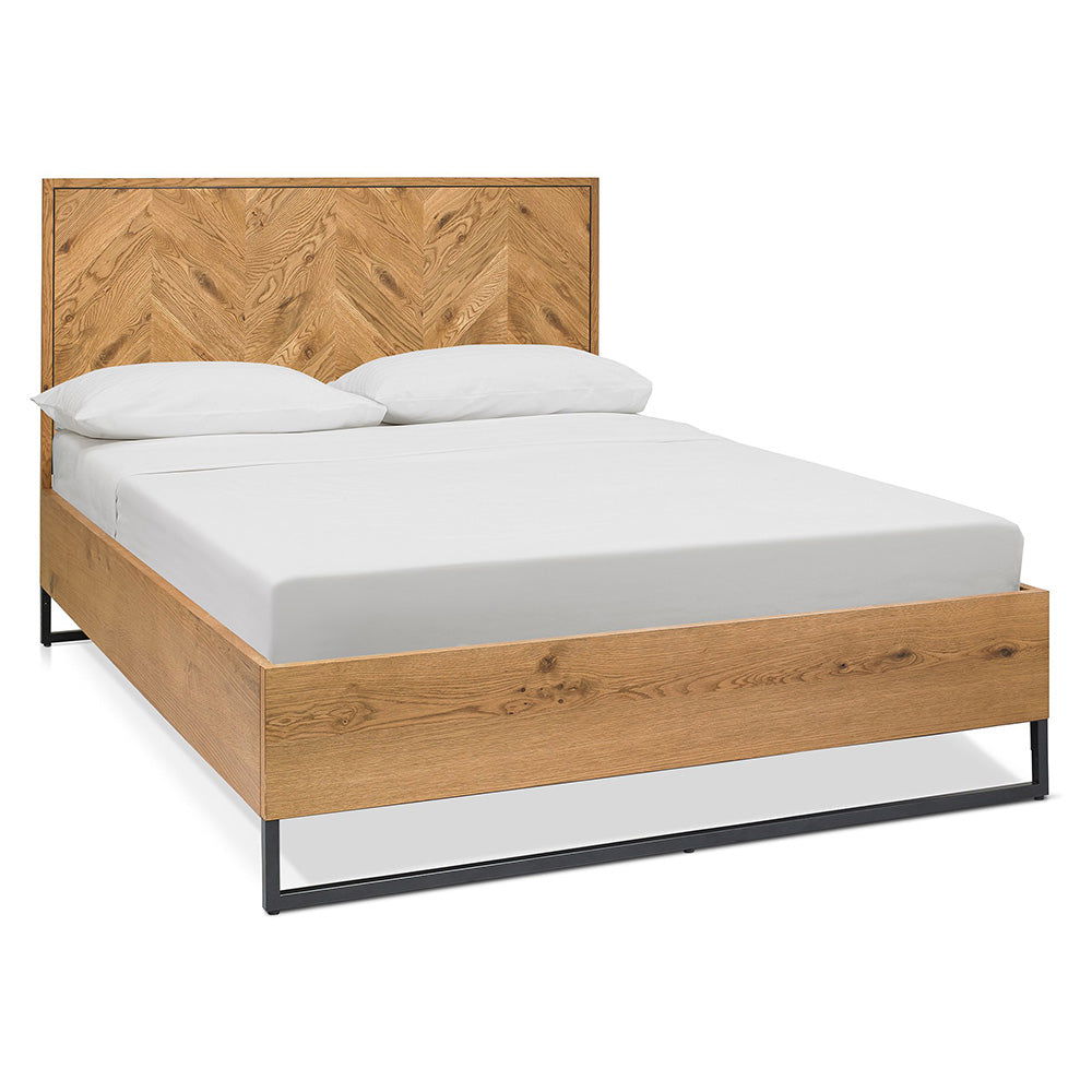 Bentley Riva Rustic Oak Panel Bed Frame