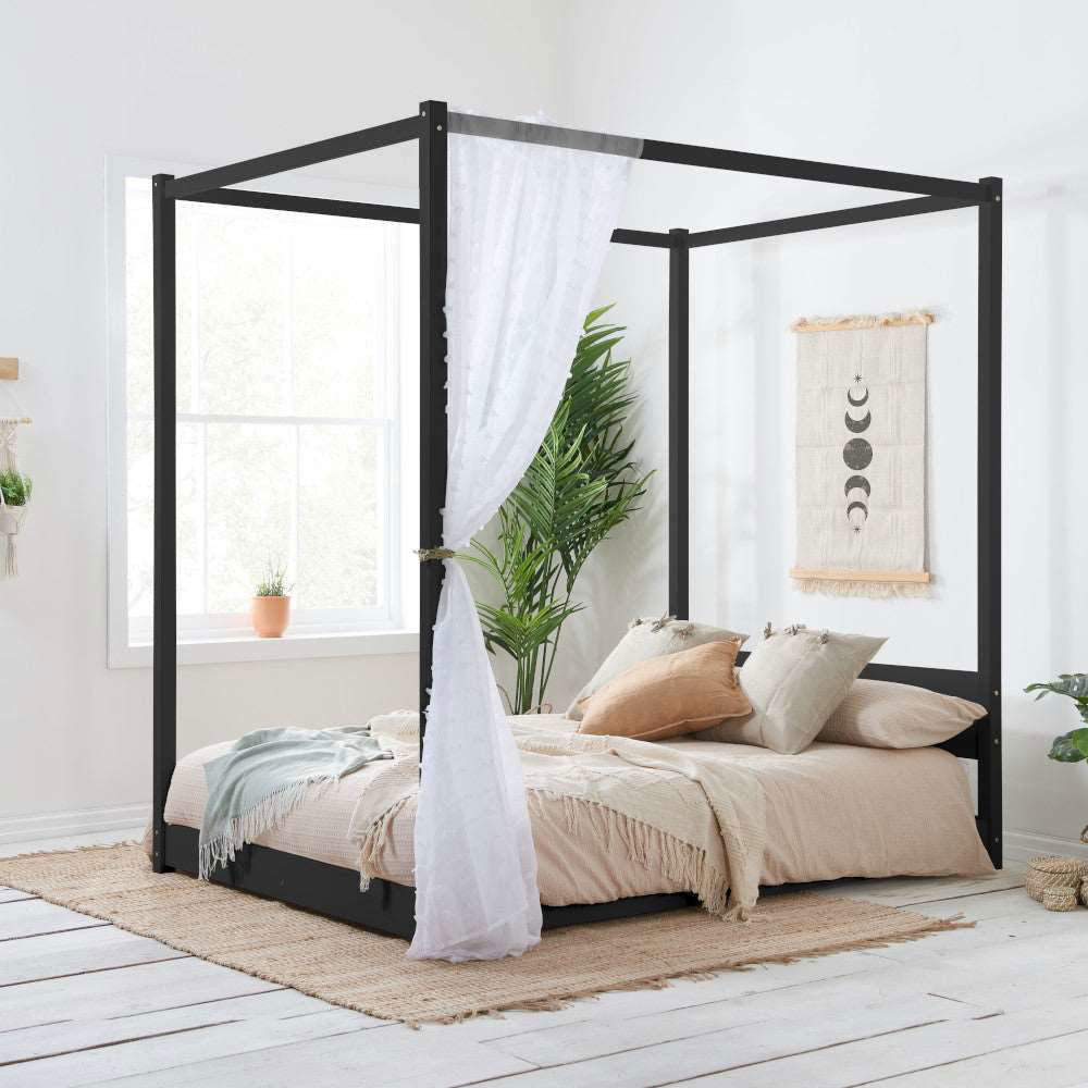 Birlea Darwin Four Poster Bed Frame Black