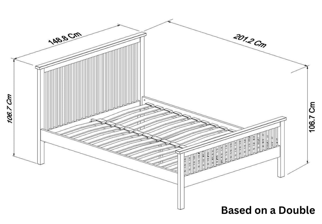 Bentley Atlanta Oak High Foot End Bed Frame