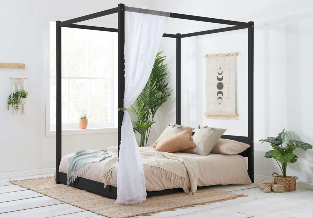 Birlea Darwin Four Poster Bed Frame Black