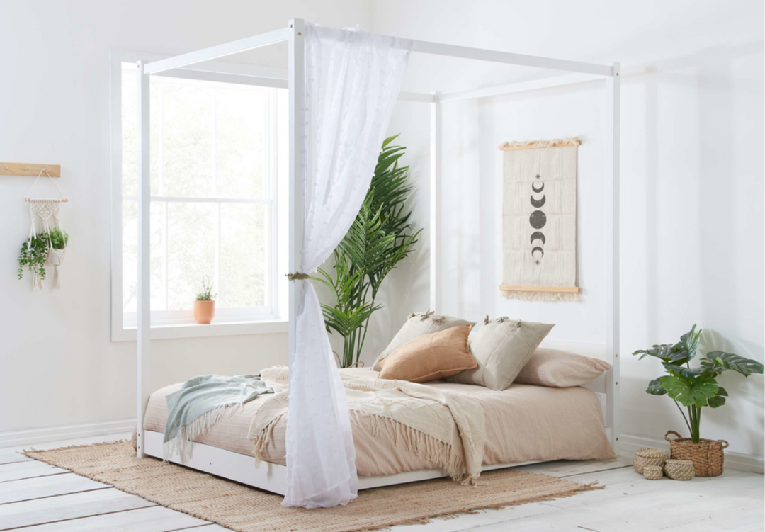 Birlea Darwin Four Poster Bed Frame White