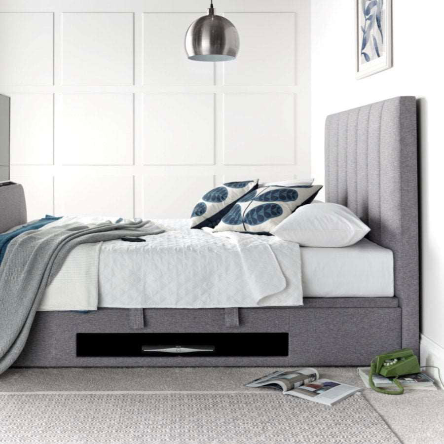 Kaydian Medway TV Ottoman Bed Frame Marbella Grey