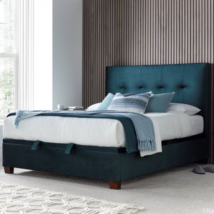 Kaydian Walkworth Ottoman Bed Frame Deep Blue Ocean