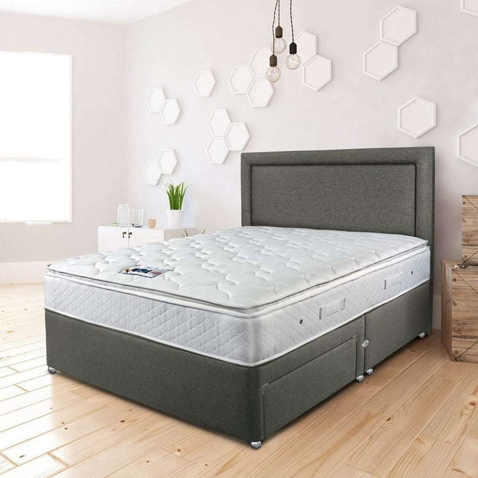 Sleepeezee Memory Comfort 1000 Mattress and Premium Mi-Design Base Divan Bed Set
