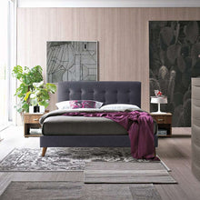 Load image into Gallery viewer, Time Living Novara Bed Frame Dark Grey
