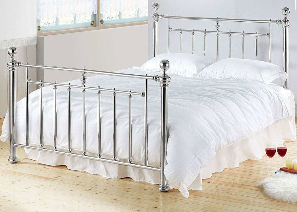 Time Living Alexander Bed Frame Chrome Nickel