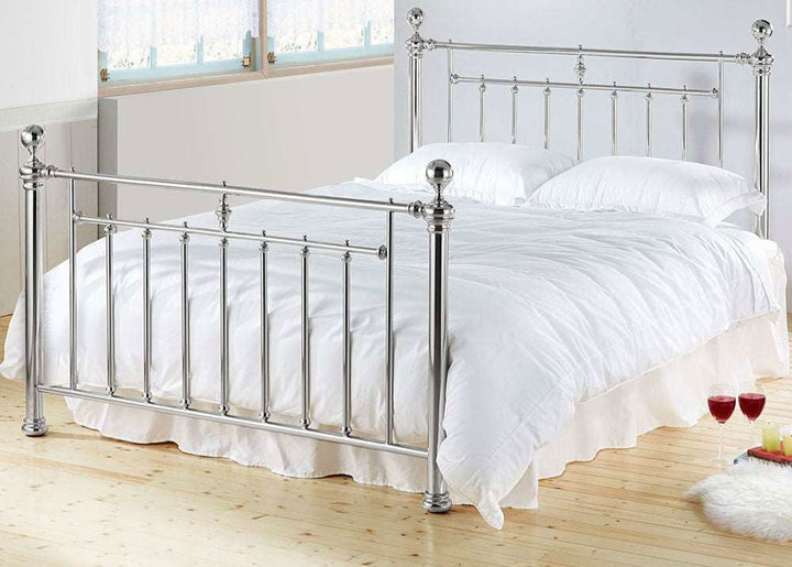 Time Living Alexander Bed Frame Chrome Nickel