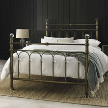 Load image into Gallery viewer, Bentley Krystal Antique Brass Bed Frame
