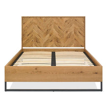 Load image into Gallery viewer, Bentley Riva Rustic Oak Panel Bed Frame
