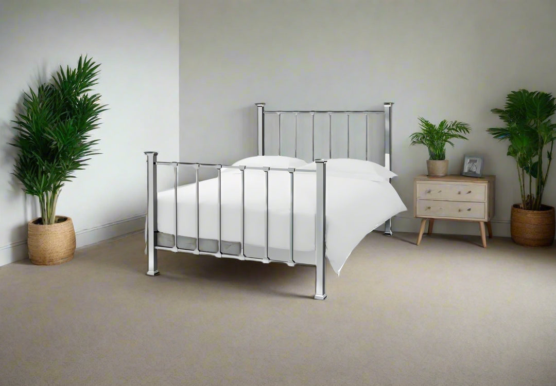 Bentley Madison Shiny Nickel Bed Frame