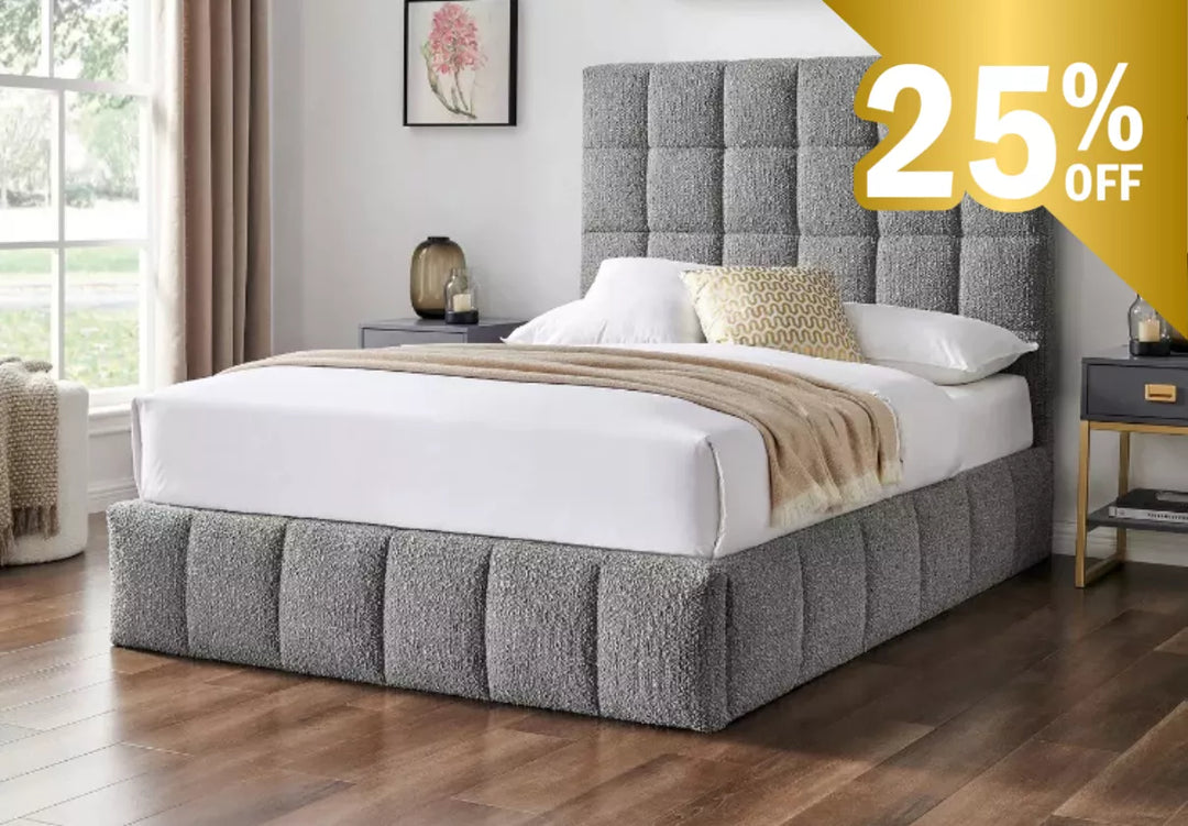 Limelight Starla Square Ottoman Bed Frame - Sale Dove Grey