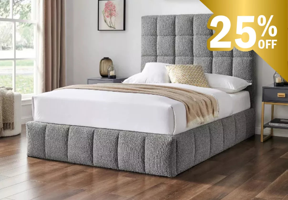 Limelight Starla Square Ottoman Bed Frame - Sale Dove Grey