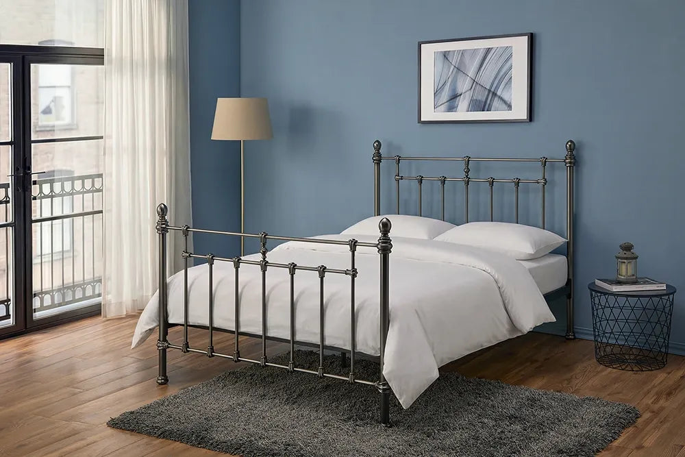Limelight Faye Misty Black Nickel Bed Frame
