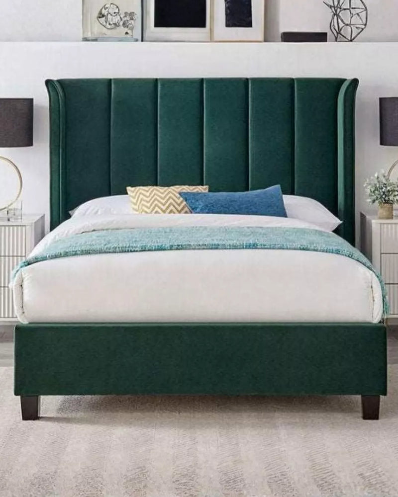 Limelight Polaris Bed Frame in bedroom with pictures and bedside tables