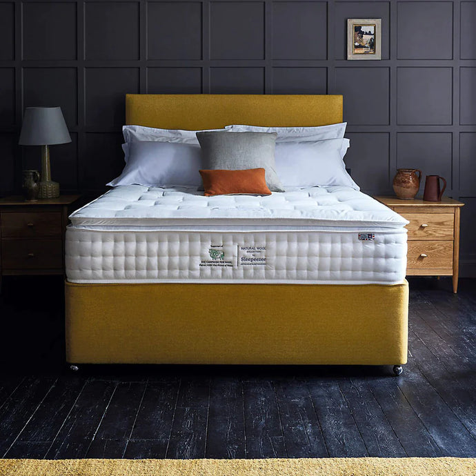 Sleepeezee Wool Supreme 2400 Mattress and Premium Mi-Design Base Divan Bed Set