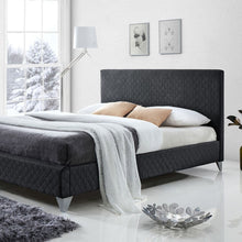 Load image into Gallery viewer, Time Living Brooklyn Bed Frame Dark Grey
