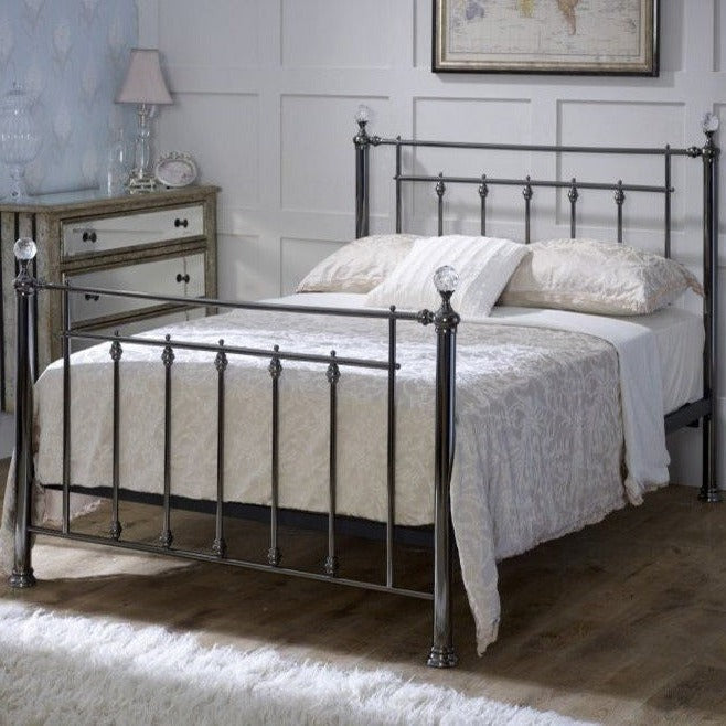 Limelight Libra Black Chrome with Crystals Bed Frame