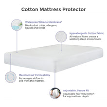 Load image into Gallery viewer, Protect A Bed Cotton Mattress Protector
